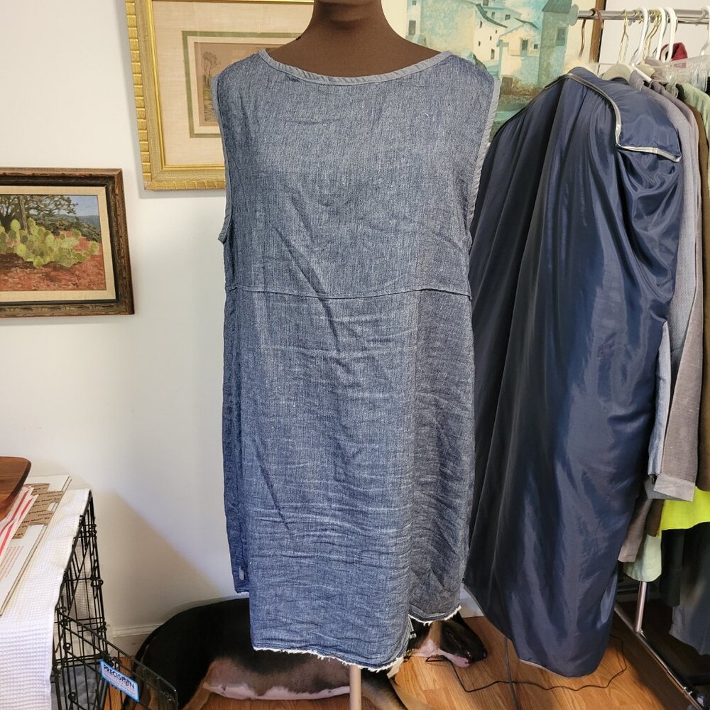 Skif Designer Stylish Denim Mini Dress Size L/XL - Picture 2 of 6